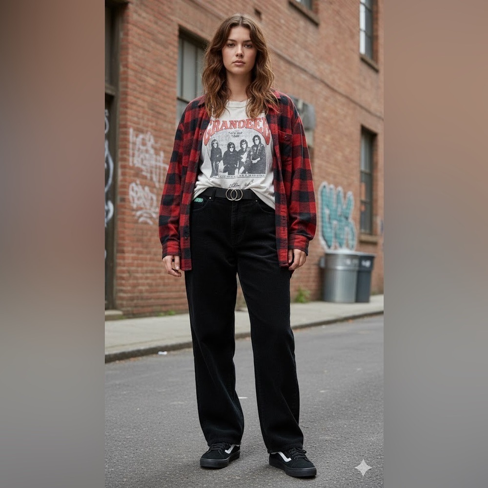 Empyre Tori 90s Black Corduroy Skate/Streetwear Pants. Size 7